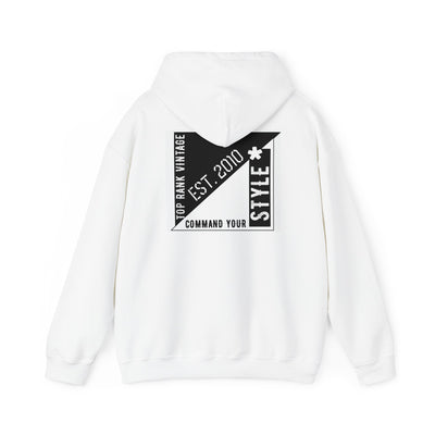 Unisex White Hooded Sweatshirt