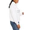 Unisex White Hooded Sweatshirt