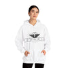 Unisex White Hooded Sweatshirt