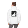 Unisex White Hooded Sweatshirt