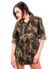 Portugese Herringbone Twill Cotton Jungle Camo Summer Shirt - Top Rank Vintage