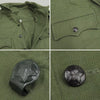 Canvas Soviet Style Cotton Button up Shirt