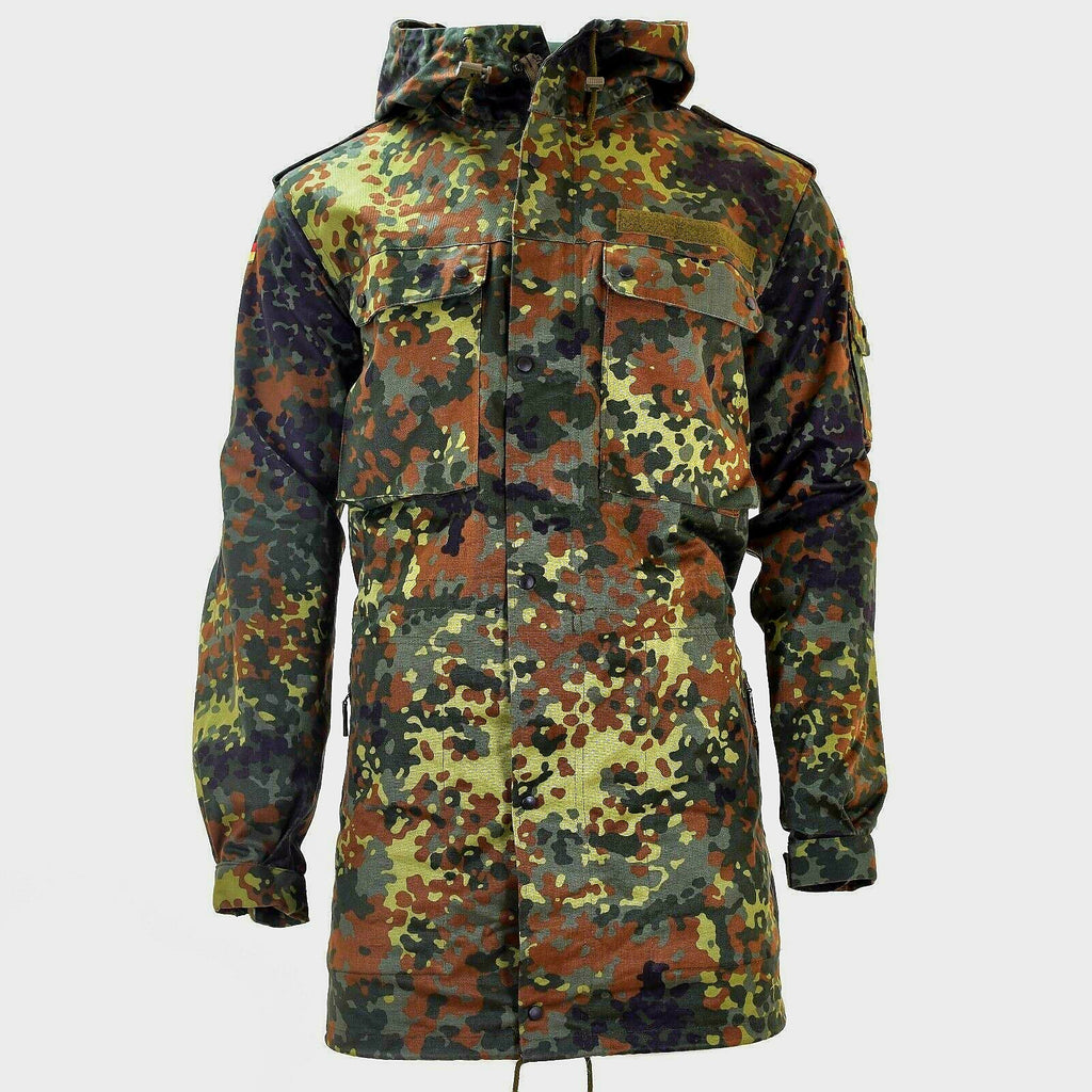 Woodland Flecktarn Camo Deutschland German Bundeswehr Hooded Parka