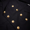 Black Gabardine Navy Peacoat