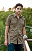 Brown Safari Style Shirt Italy