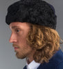 Scandinavian Navy Blue Sheepskin Winter Wool Trapper Ushanka Hat Sweden